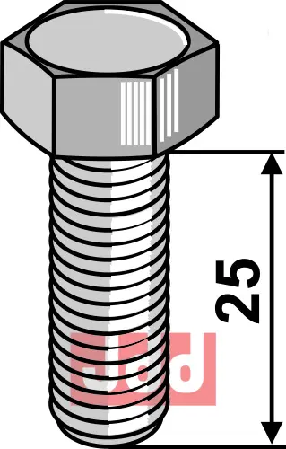 Knivbolt M10x1,5x25 - 10.9 - JDD Utstyr