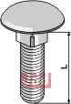 Bolt M8x100 8.8 u. Mutter - galvanisert