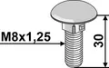 Saucer-head screw M8x1,25x30 M8x1,25, 30 mm, kvalitet 8.8