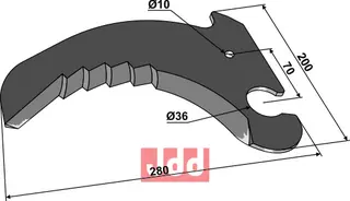 Kniv til Krone og JD rundballepresser Krone/John Deere