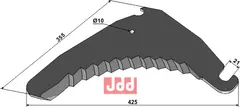 Kniv til Krone Pickup vogn Til JF og Krone XL, XXL og GL