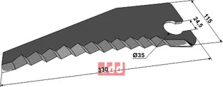 Kniv til rundballepresser Krone/John Deere