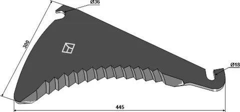 Pickupvognkniv 445 mm L 445 mm