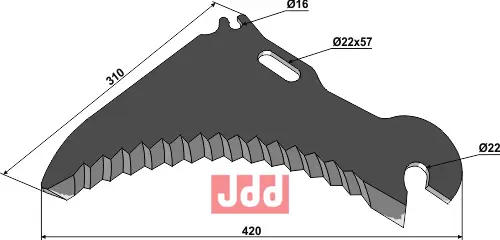 Kniv til Pickup vogn - JDD Utstyr