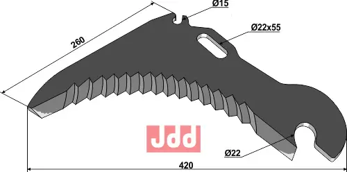 Kniv til Pickup vogn - JDD Utstyr