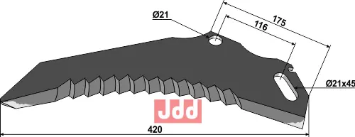 Kniv til Pickup vogn - JDD Utstyr