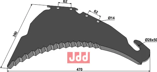 Kniv til Pickup vogn - JDD Utstyr