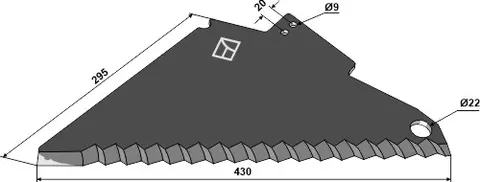 Pickupvognkniv 430 mm L 430 mm