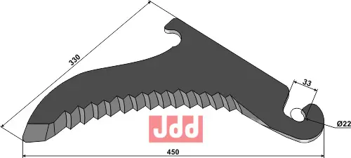 Kniv til rundballepresser - JDD Utstyr