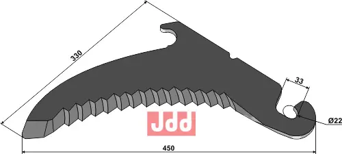 Kniv til rundballepresser - JDD Utstyr