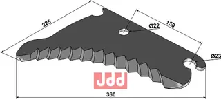 Kniv til John Deere rundballepresser John Deere presser