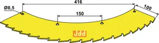 Takkede kniv - høyre/venstre Kemper/John Deere