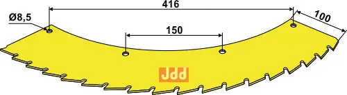 Takkede kniv - høyre/venstre - JDD Utstyr