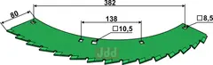 Takkede kniv - WolframCarbid - h&#248;yre Kemper/John Deere