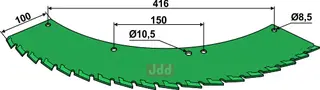 Takkede kniv - WolframCarbid - venstre Kemper/John Deere