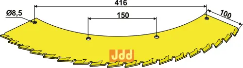 Takkede kniv - WolframCarbid - høyre - JDD Utstyr