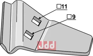 Afrenserkniv - venstre John Deere/Kemper