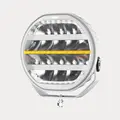 OZZ 9&quot; LED fjernlys med varsellys Hvit 15000 lumen hvit hus - Arctic Edition