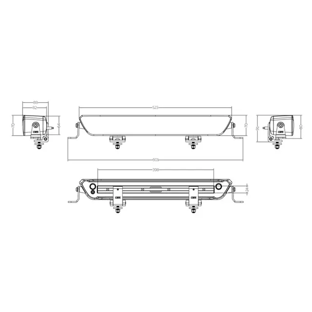 OZZ HP P20" fjernlys LED-bar med parklys 