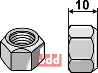 Metallmutter med klemmen til Bourgault 7/16" UNC, passer Bourgault