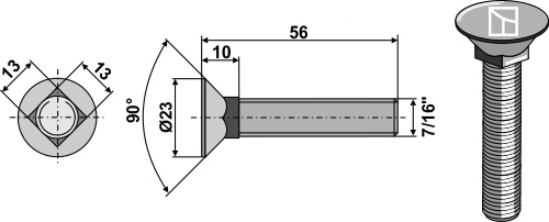 Plogbolt 7/16"x56