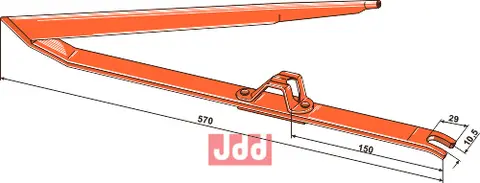 Avlingsløfter til Claas Lengde 570 mm - Oransje