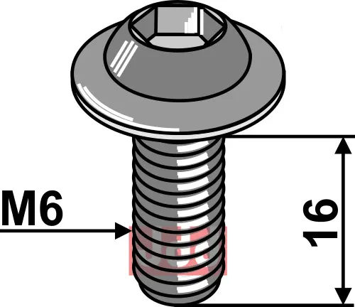Bolt M6X16 - 10.9 - JDD Utstyr