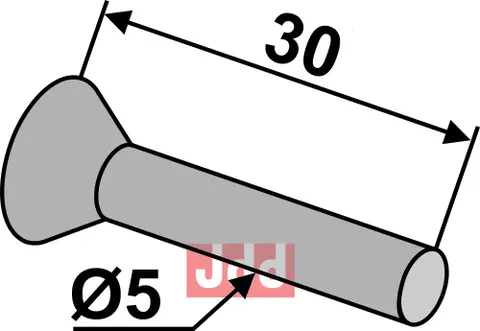 Forsenkede nagler Ø5x30 Ø5mm, lengde 30mm