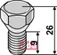 Bolt M12x1,25x26