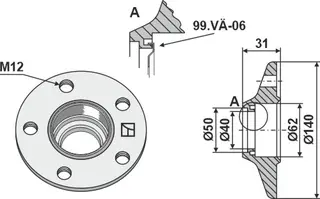 Lagretsete til Väderstad Pitch diameter Ø104 mm