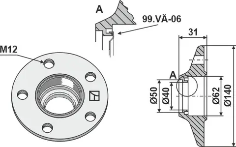 Lagretsete til Väderstad Pitch diameter Ø104 mm