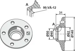 Lagerfeste til Väderstad Ø104 mm - Väderstad