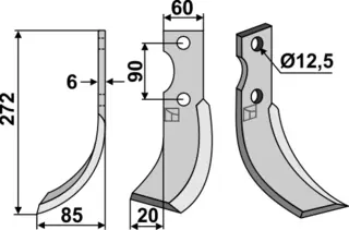 Kniv til Ferrari 272x60mm, Mastermec S2