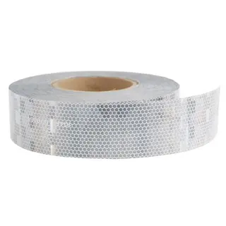 Hvit E merket rigid reflekstape for hardt underlag pris pr meter