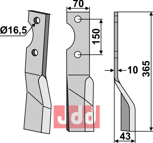 Fres kniv høyre - JDD Utstyr