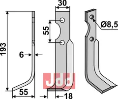 Fres kniv venstre B.C.S./Ferrari/Pasquali