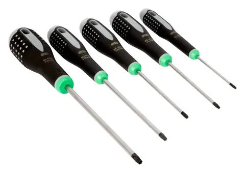 Bahco ERGO™ skrutrekkersett for TORX&#174;-skruer med gummigrep - 5 stk