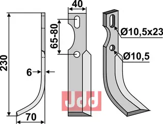 All-purpose Blade 230x40mm 230mm, 40mm bred, hull 10,5mm