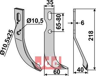All-purpose Blade til Benassi 218x35mm, hull 10,5mm