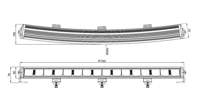 BRT 31" kurvet LED-bar med 12920 lumen gir perfekt fjernlys