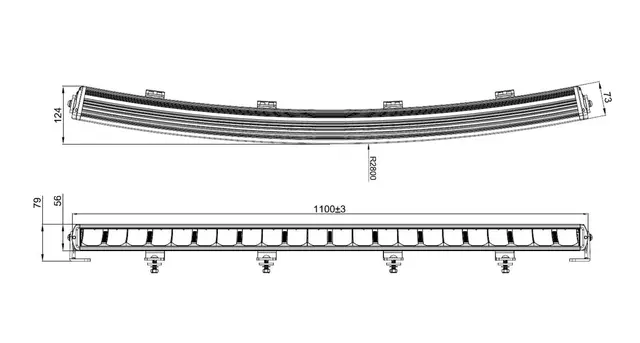 BRT 43" kurvet LEDbar med utrolige 20900lm