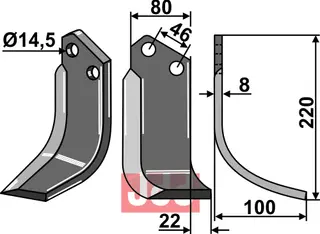 Fres kniv h&#248;yre Breviglieri