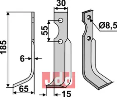 Fres kniv venstre Carraro Antonio