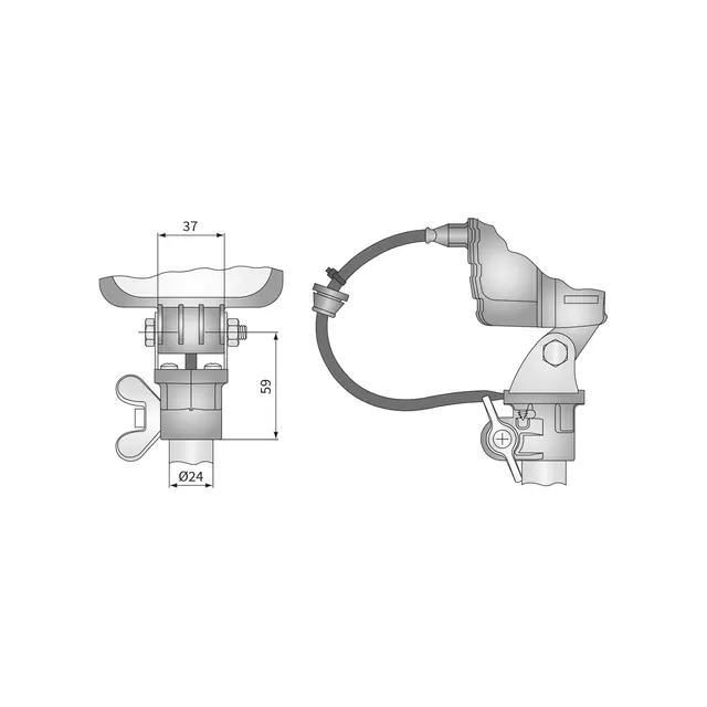 Universalt rør feste til arbeidslys for  rør opp til 28mm
