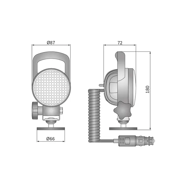 Universalt rør feste til arbeidslys for  rør opp til 28mm