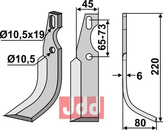All-purpose Blade til Diesse Lengde 220mm, Bredde 45mm