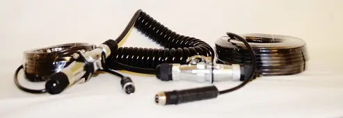 Spiralkabelsett til ryggekamera med 4 pin til HD og SD system