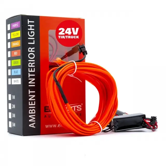 RØD LED Stripe Interiør Belysning 5 meter og 24V 