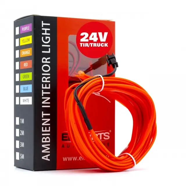 RØD LED Stripe Interiør Belysning 5 meter og 24V 