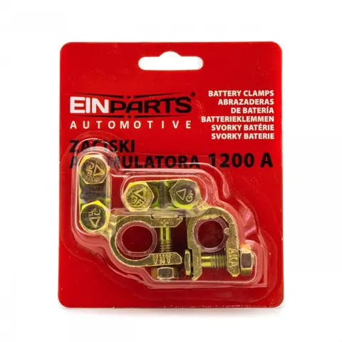 2 stk Polsko klemmer i sett Batteriklemmer til + og - pol